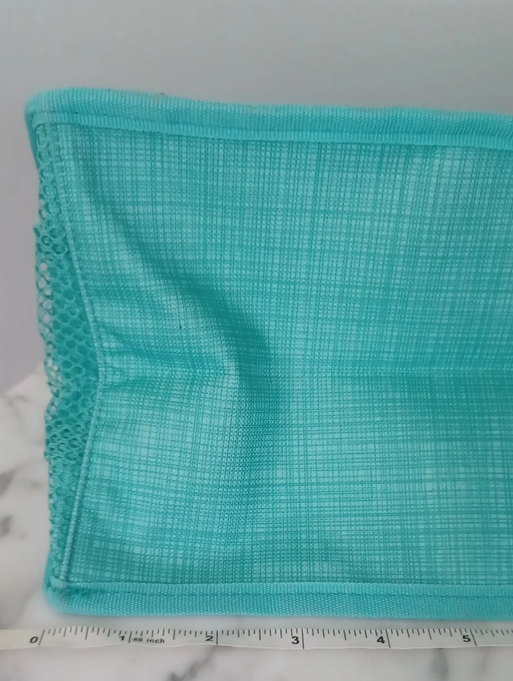 Thirty-one Keep It Caddy turqoise Crosshatch Blue Green Tote approx 6x13x8 Copy